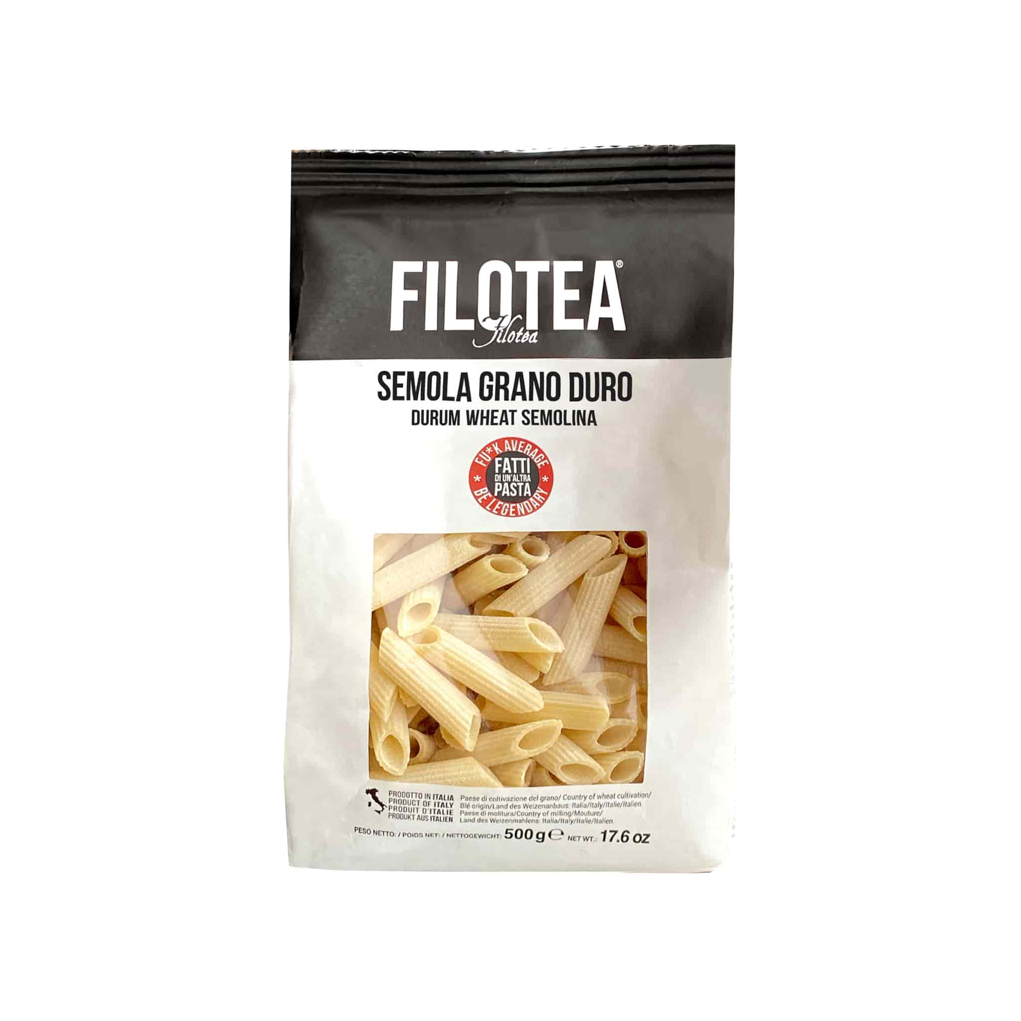 Filotea Penne Rigate Durum Wheat Semolina Pasta, 500g