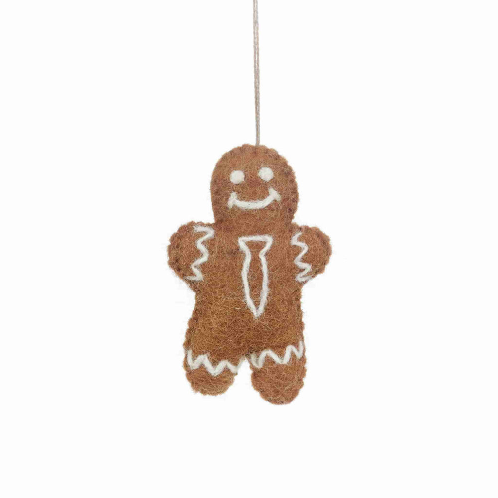 Set of 3 Gingerbread Friends Felt Tree Decoration