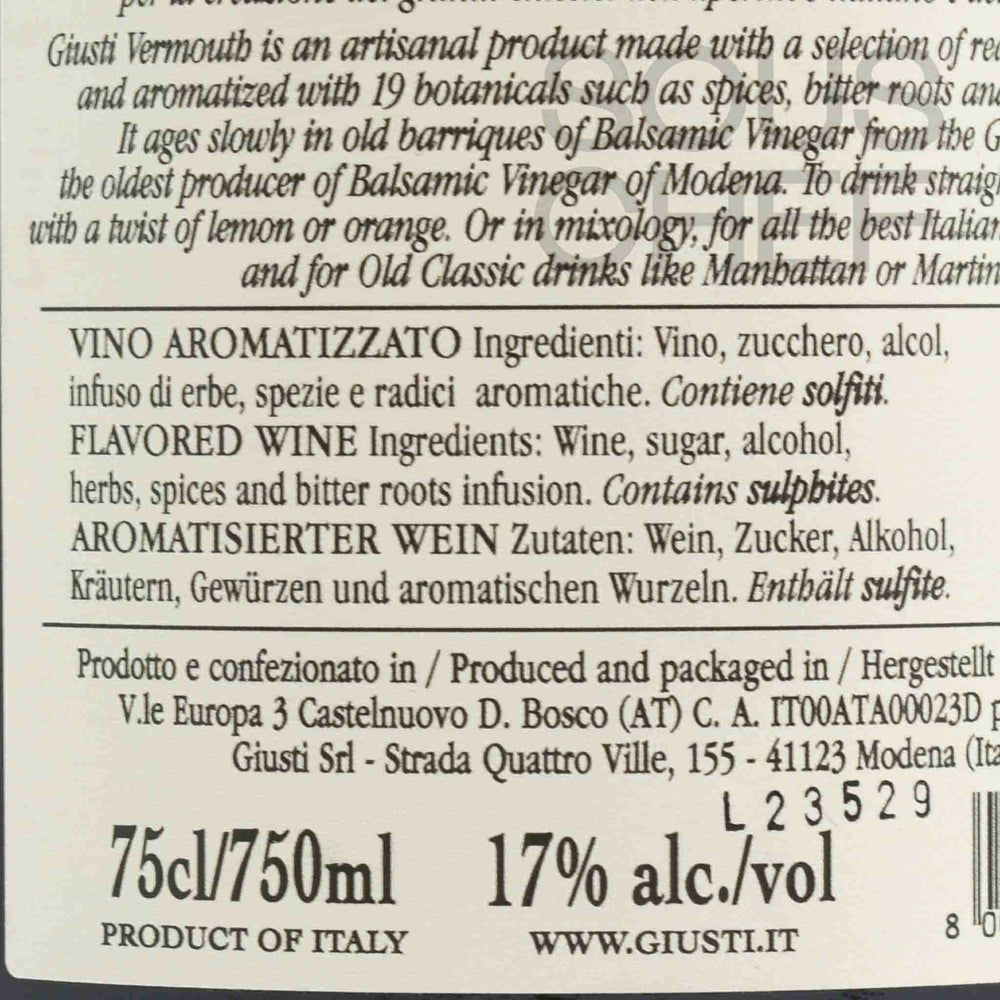 Giusti Vermouth, 750ml