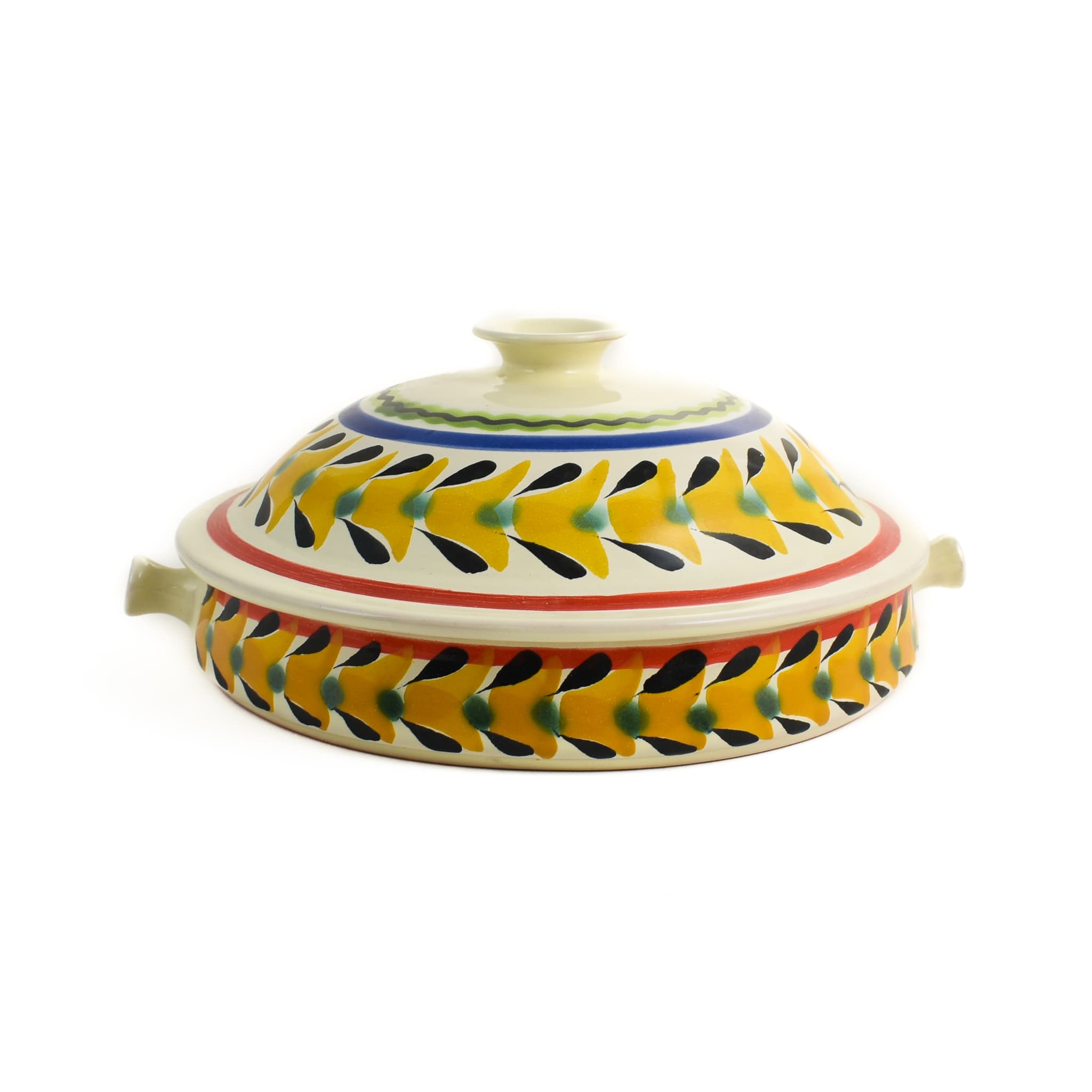 Mexican Hand Painted Rooster Tortilla Warmer, 22cm