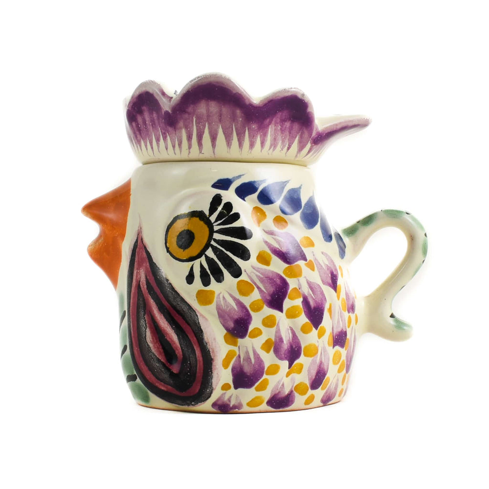 Mexican Hand Painted Rooster Sugar Bowl