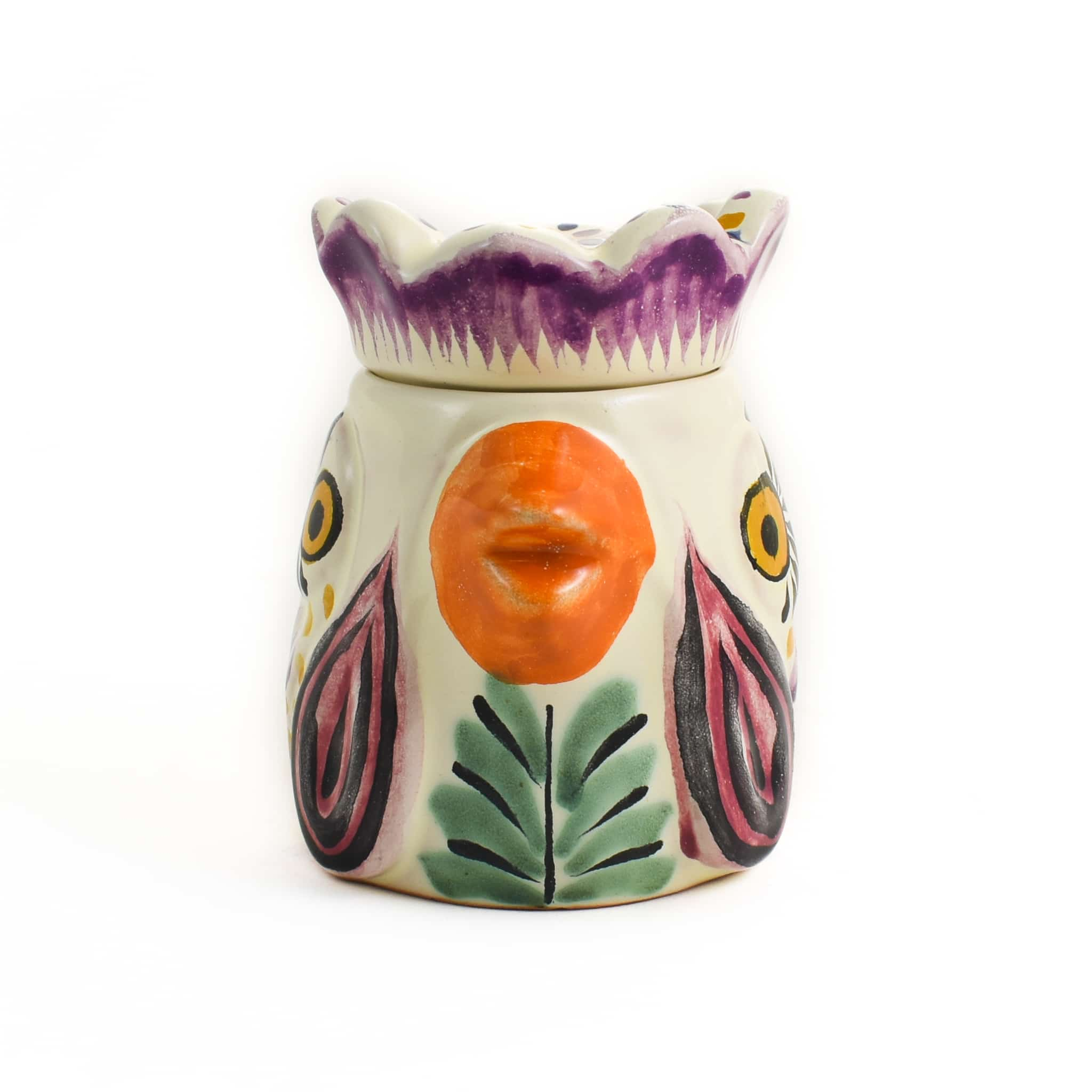 Mexican Hand Painted Rooster Sugar Bowl