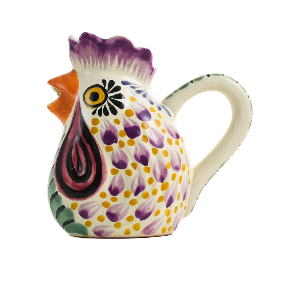 Mexican Hand Painted Rooster Milk Jug