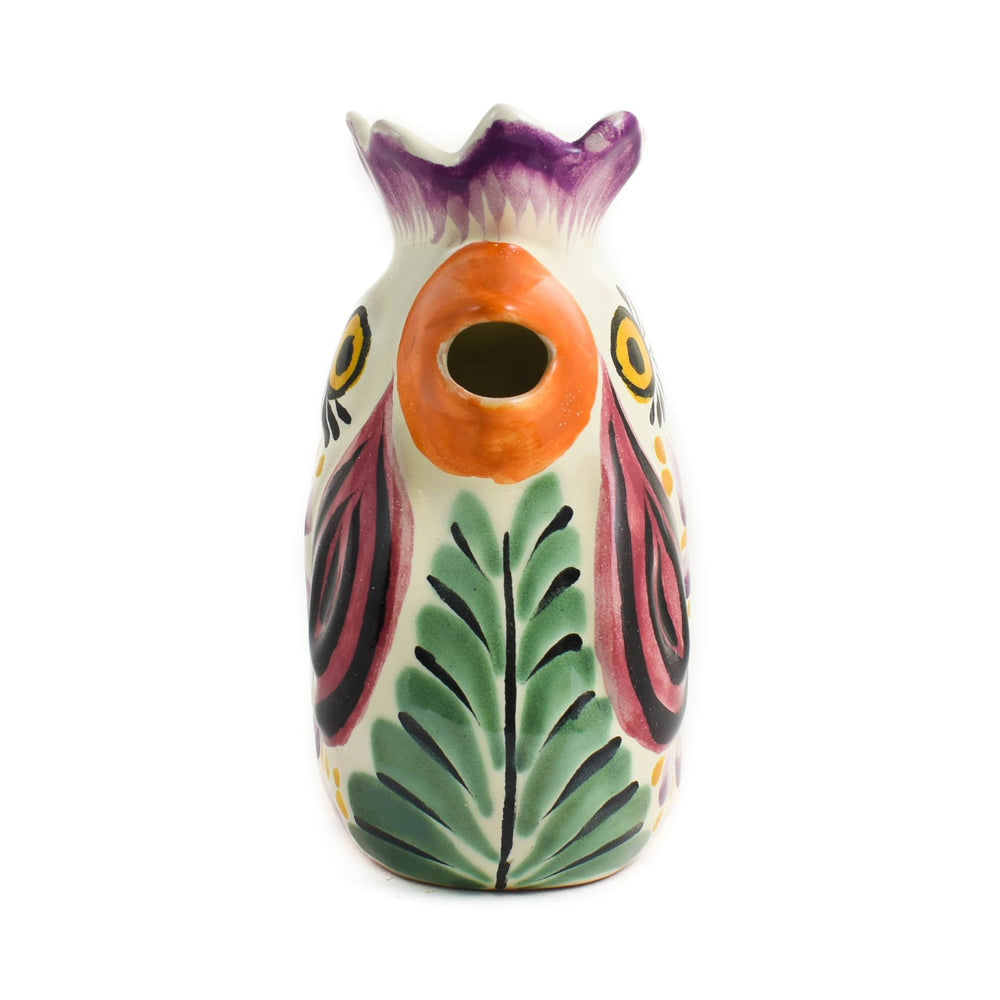 Mexican Hand Painted Rooster Milk Jug