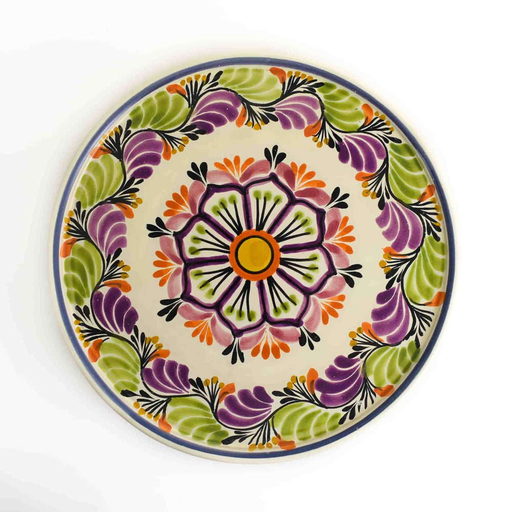 Mexican Hand Painted Cake Stand, 10''