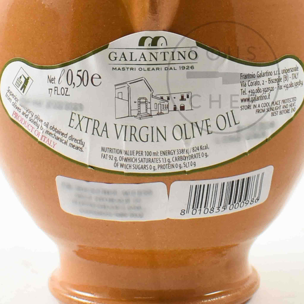 Puglian Extra Virgin Olive Oil in Brown Amphora Bottle, 500ml