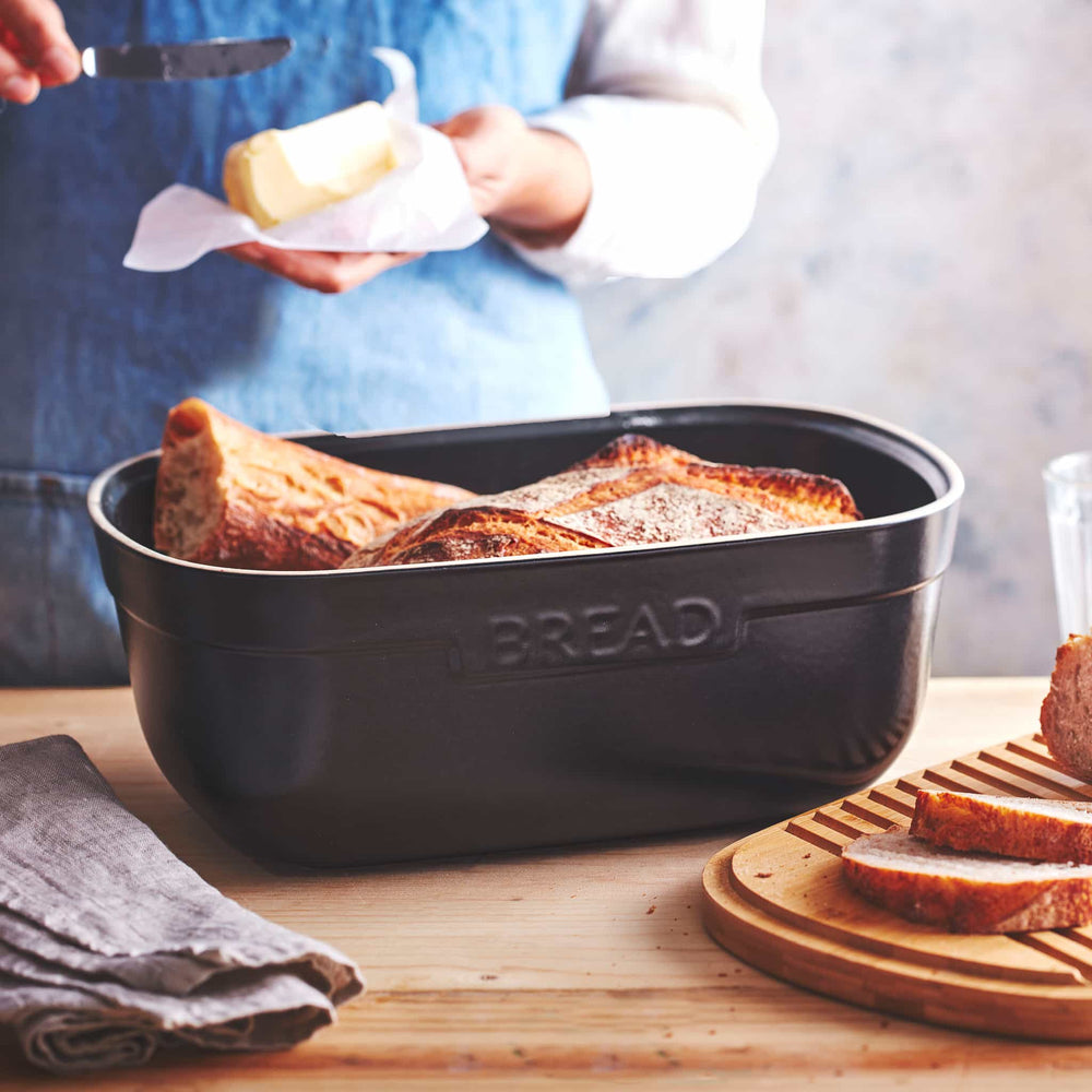 Emile Henry Black Bread Storage Box