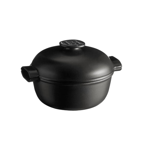 Emile Henry Delight Black Ceramic Induction Cocotte, 27cm