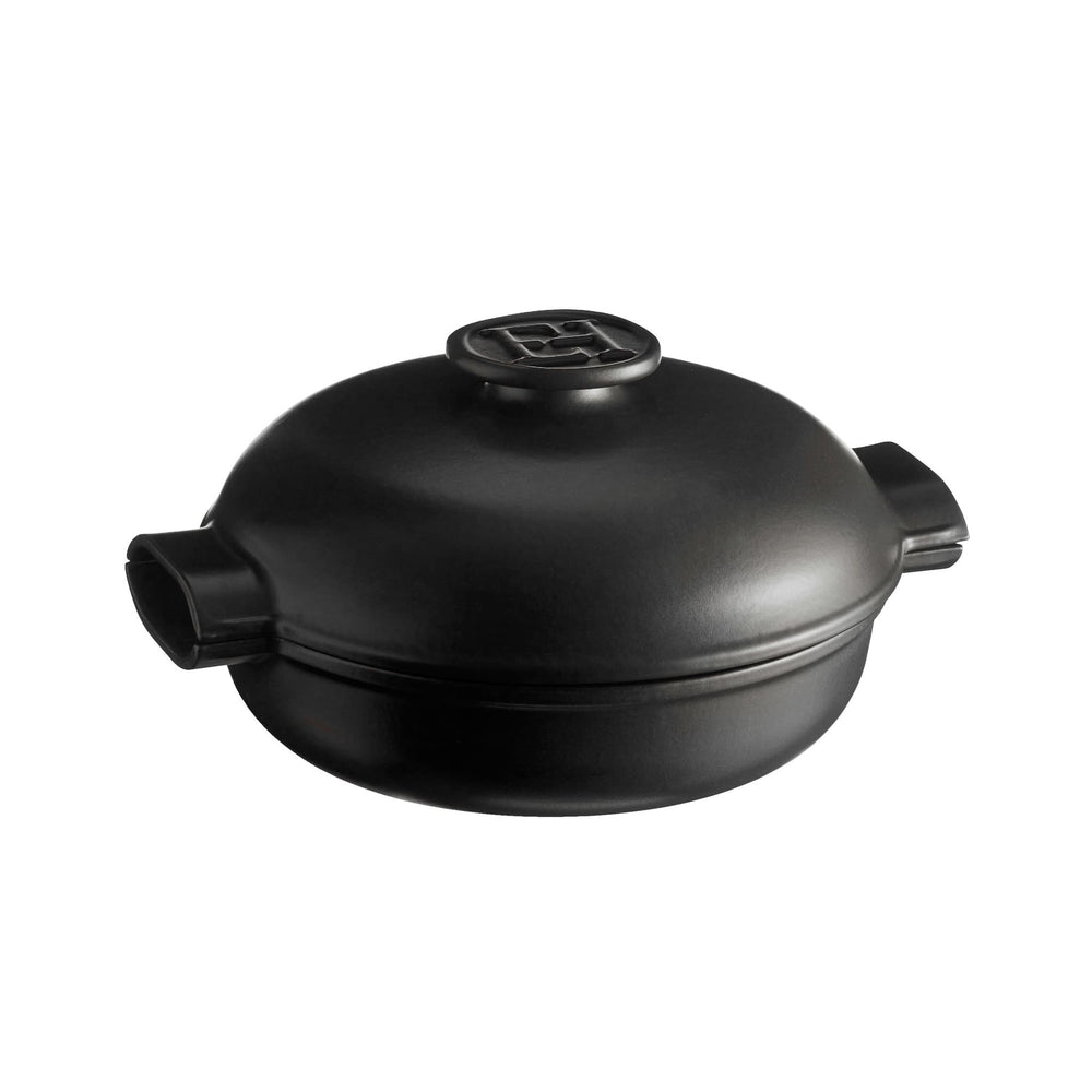 Emile Henry Delight Black Ceramic Induction Braiser, 27cm