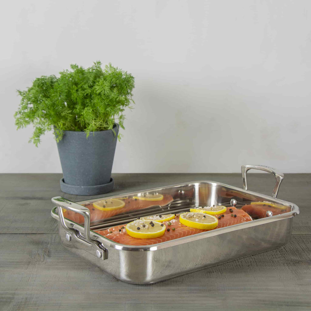 Scanpan Impact Stainless Steel Roasting Pan with Rack, 43x28cm