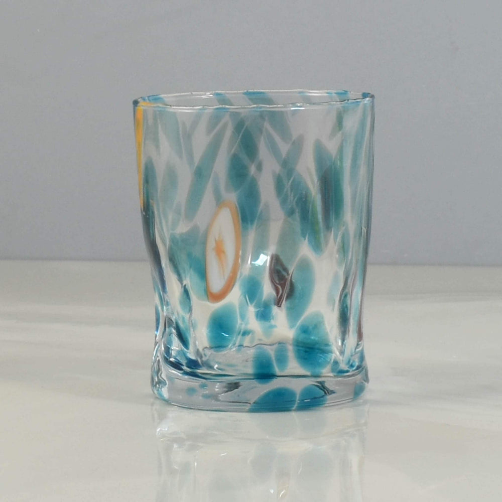 Murano Glass Tumbler, Aquamarine