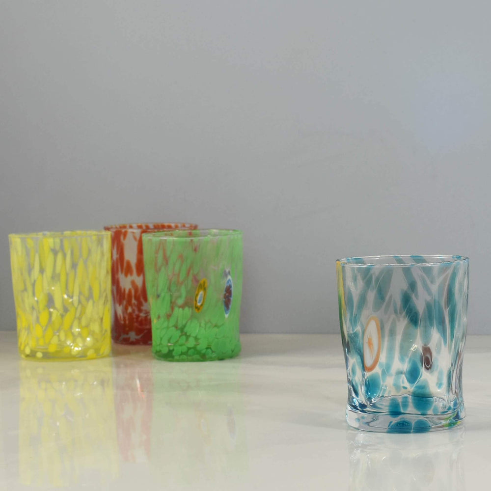 Murano Glass Tumbler, Aquamarine