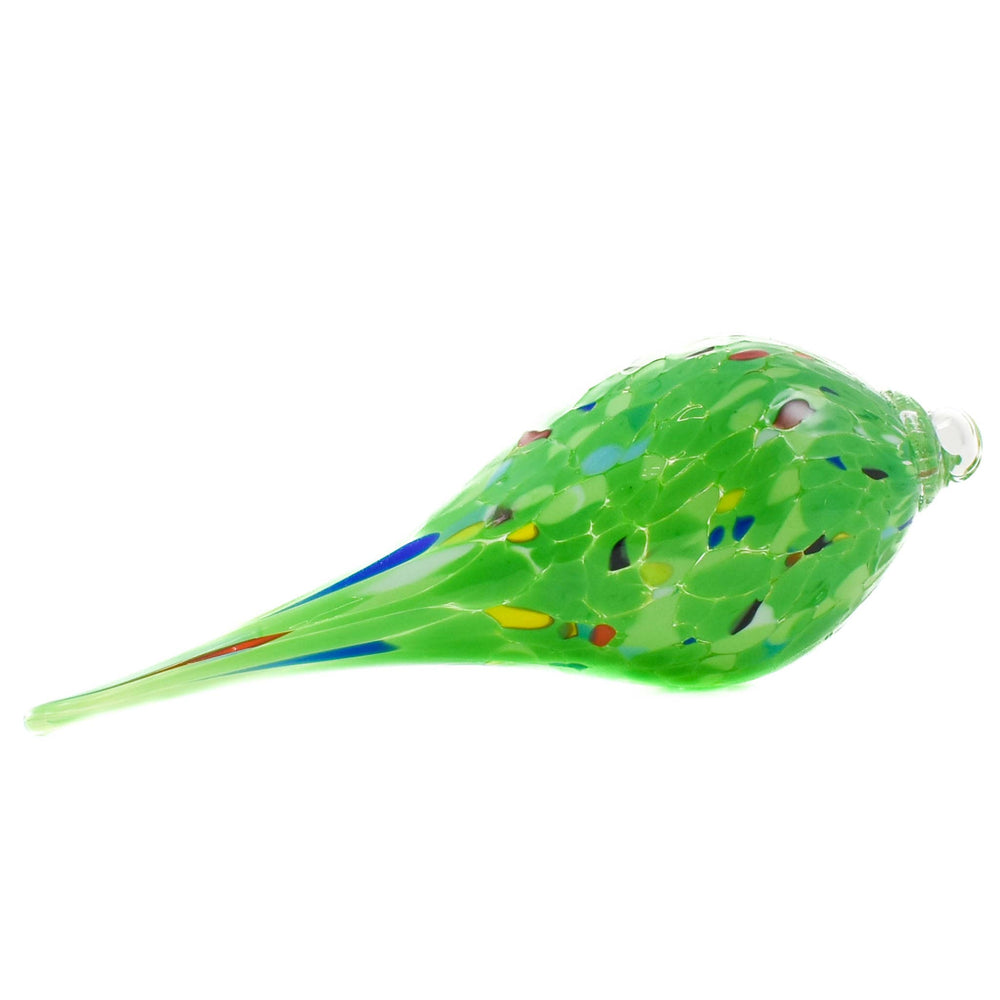 Murano Glass Decorative Teardrop Ornament, Green