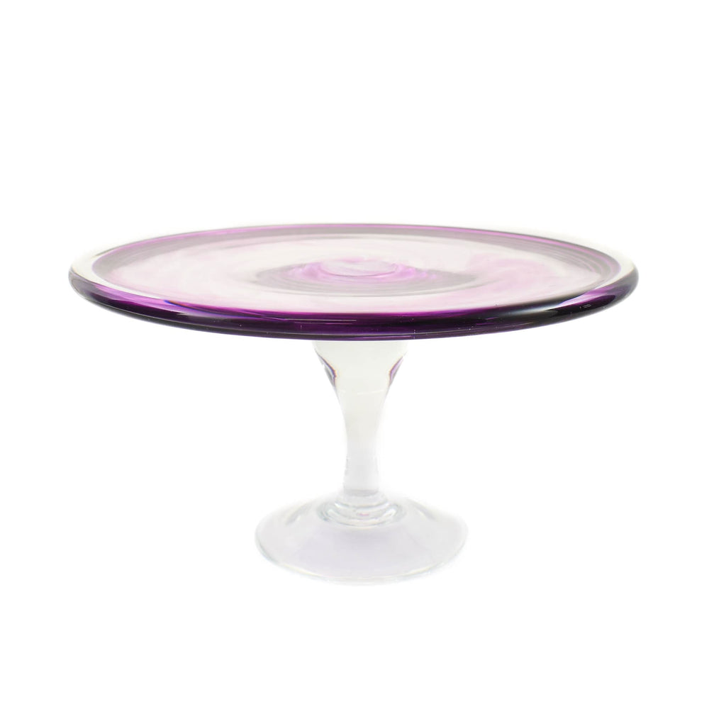 Murano Glass Amethyst Cake Stand, 25cm