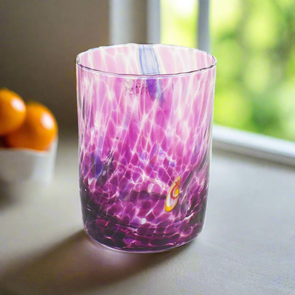 Murano Glass Tumbler, Purple