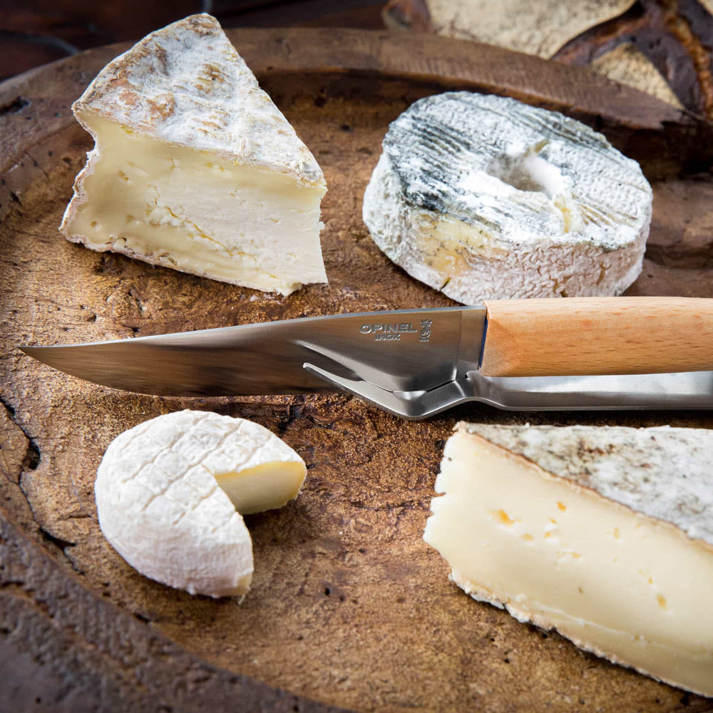 Opinel Cheese Knife & Fork Set