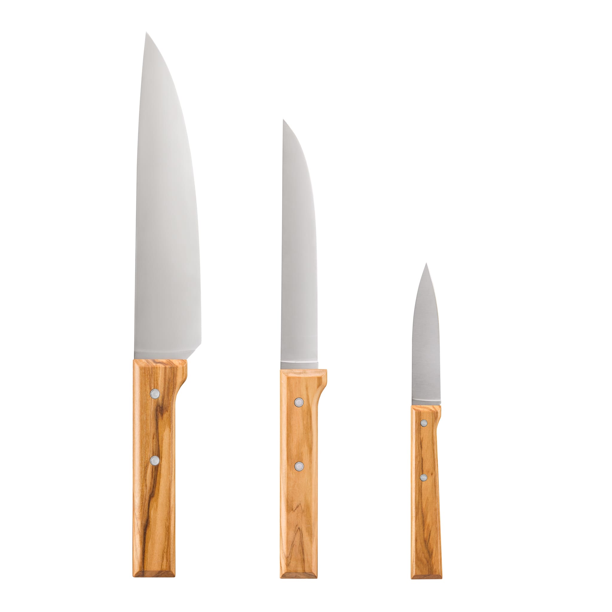 Opinel Parallele Olive Wood Knife Trio