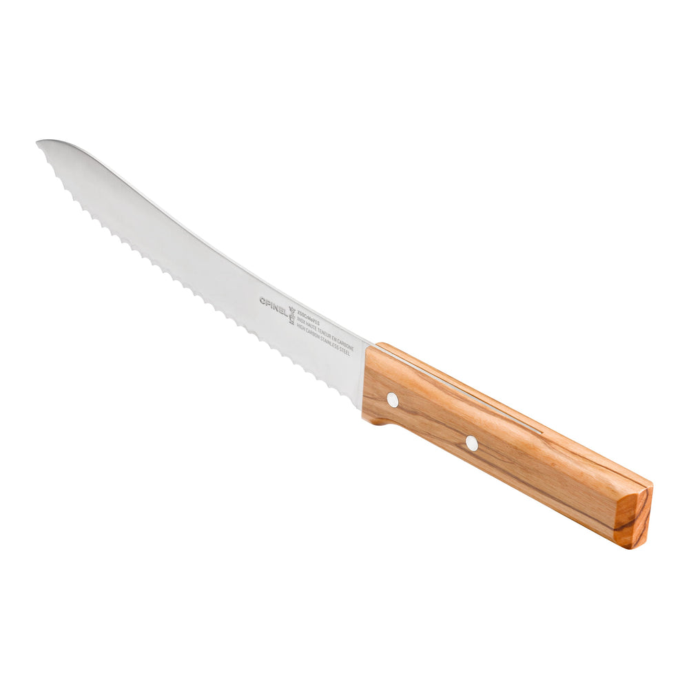 Opinel Parallele Olive Wood Bread Knife, 23cm