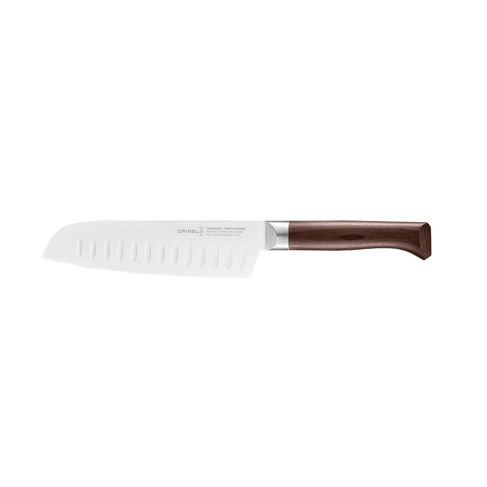 Opinel Les Forges Scalloped Santoku Knife, 17cm