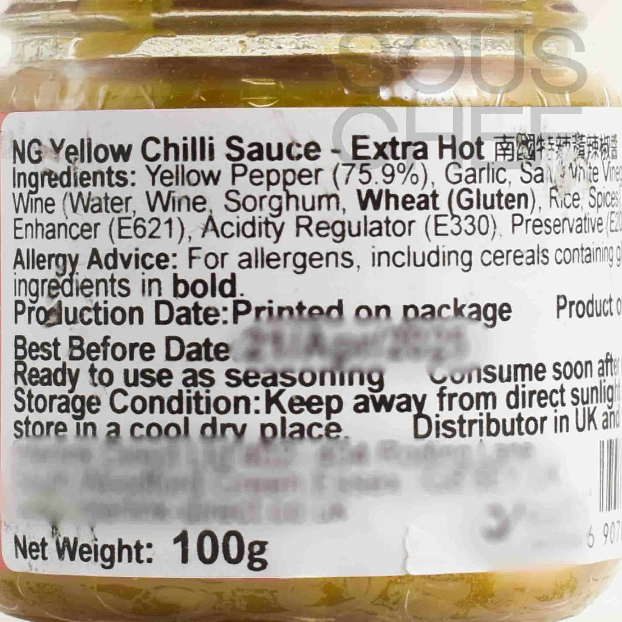 Extra Hot Yellow Chilli Sauce, 100g