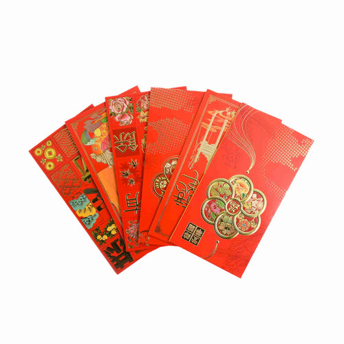 6x Large Red Envelopes fan