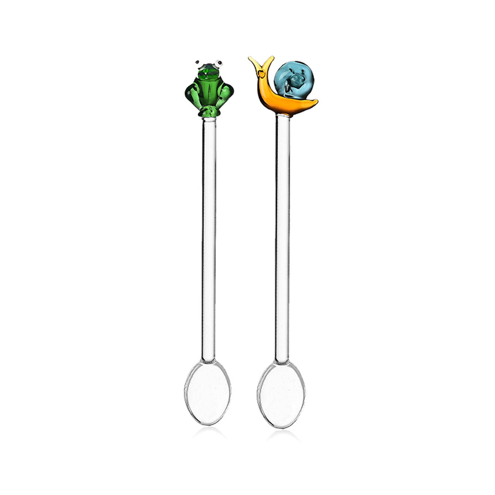 Ichendorf Milano Snail and Frog Set of 2 Stirring Spoons, 15cm