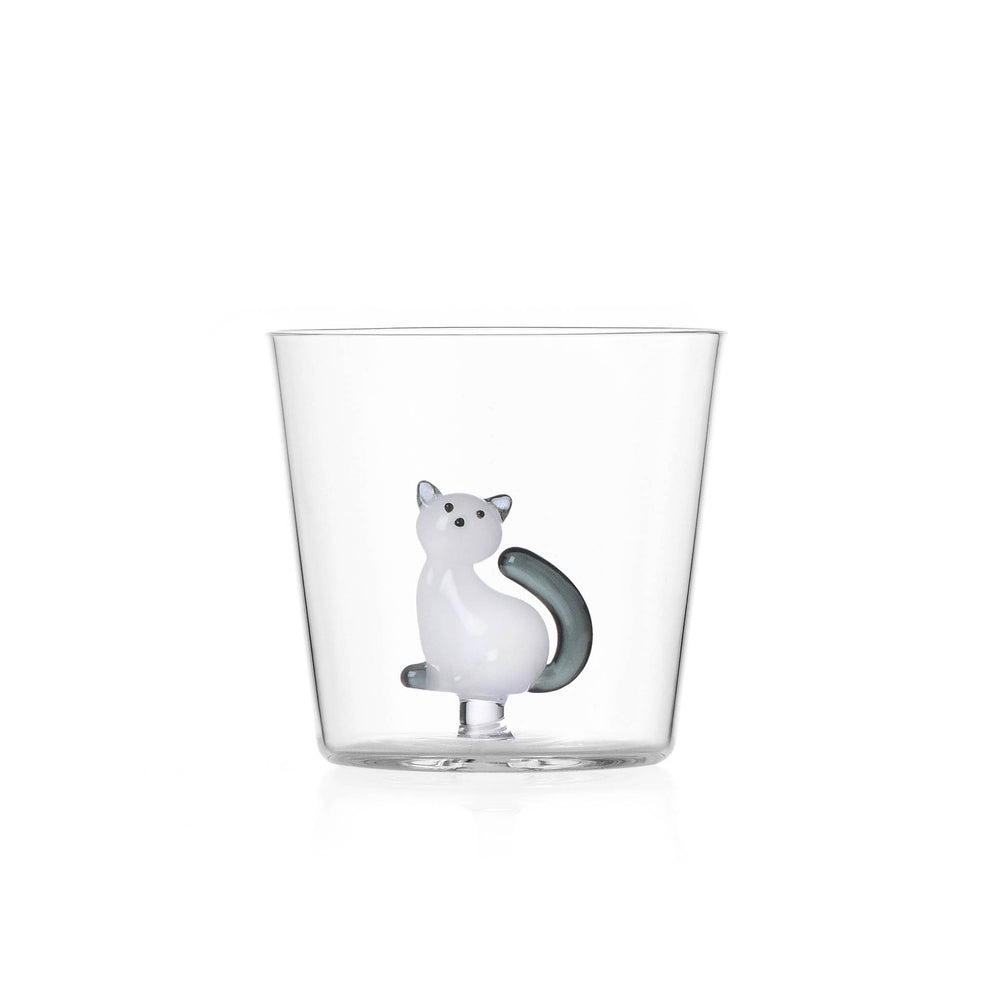 Ichendorf Milano Grey Tail Sitting Cat Tumbler, 350ml