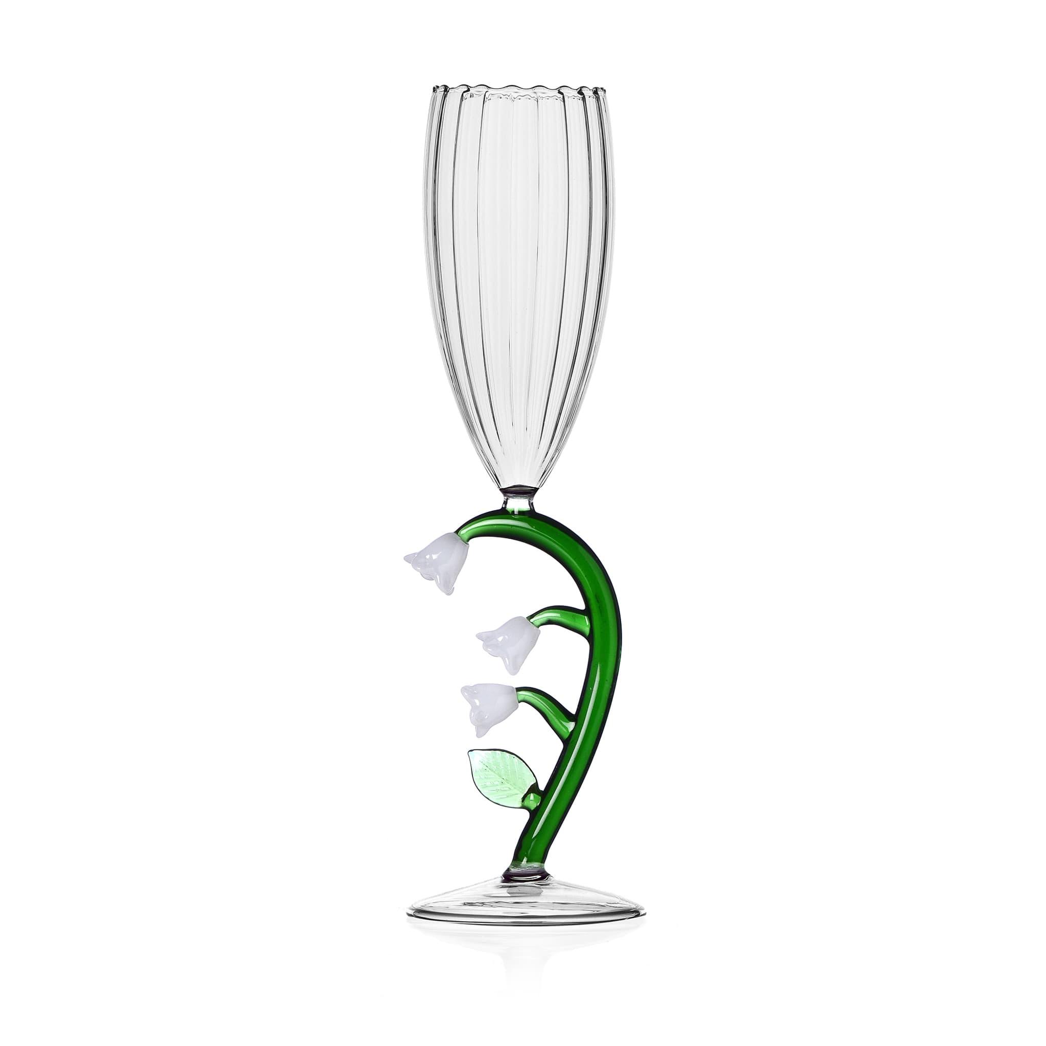 Ichendorf Milano White Flower Optical Champagne Flute, 160ml