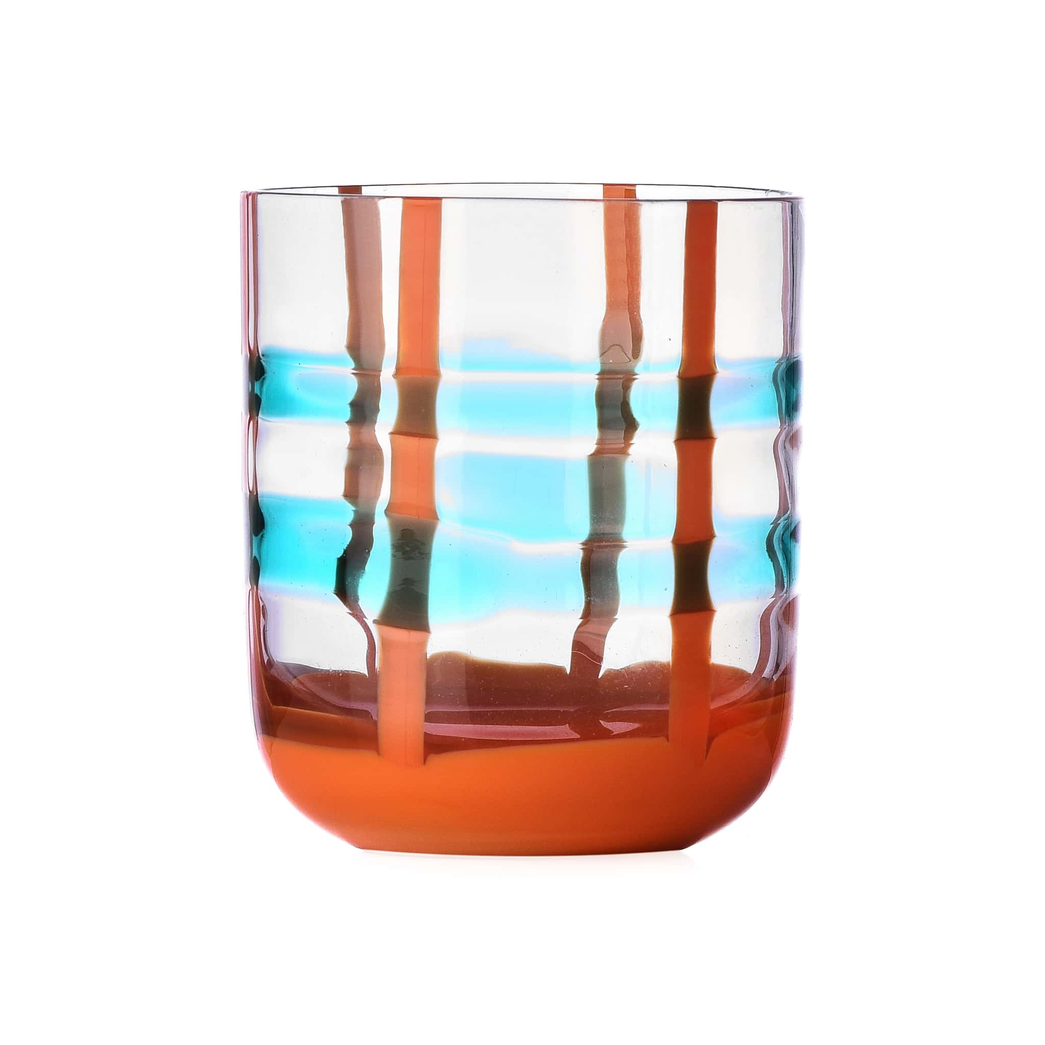 Ichendorf Milano Orange & Teal Patterned Tumbler, 350ml