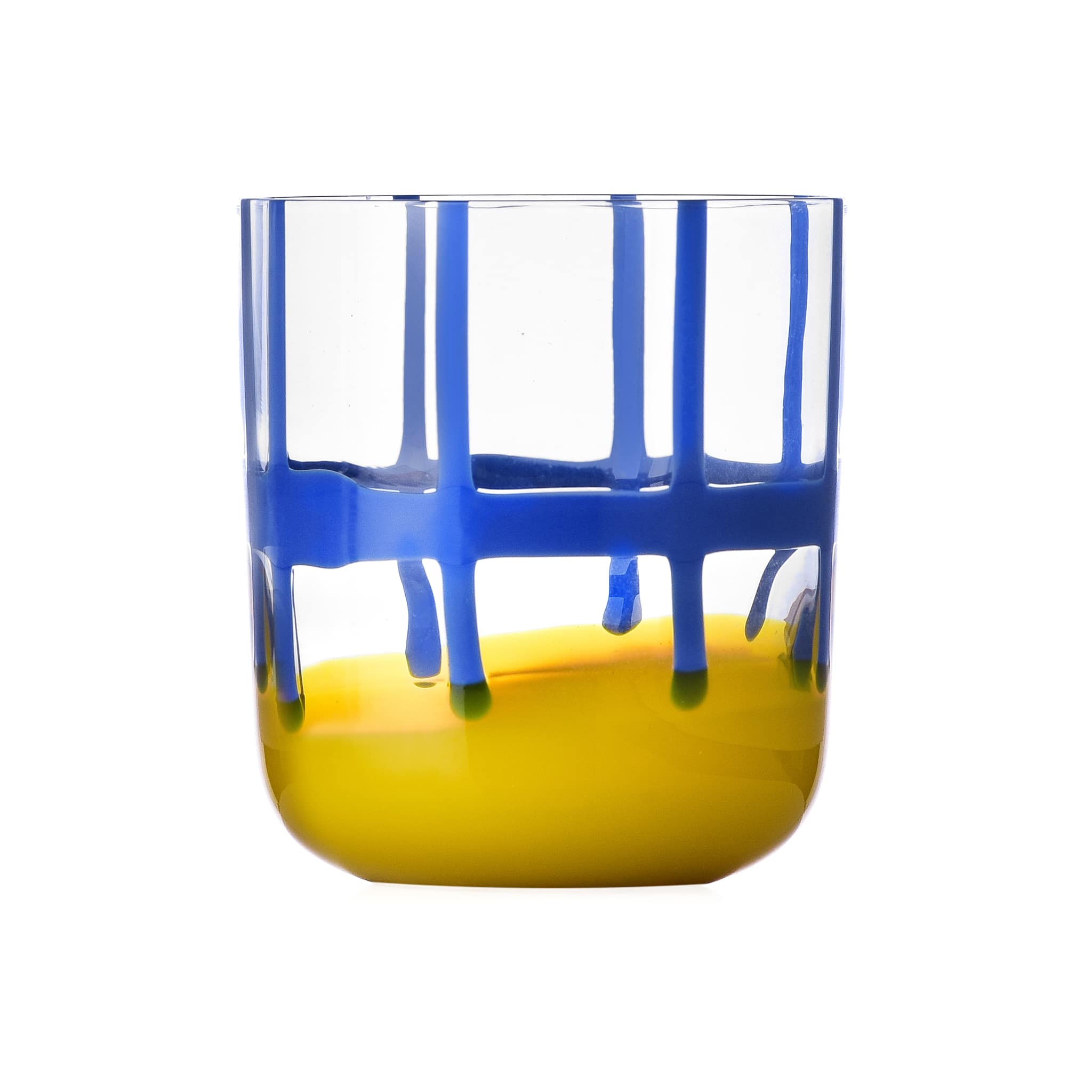 Ichendorf Milano Blue & Yellow Patterned Tumbler, 350ml