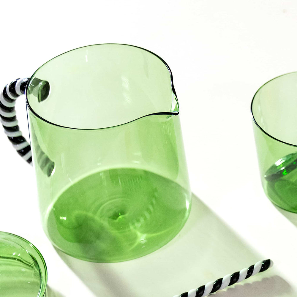 Green Glass Teapot, 1 Litre