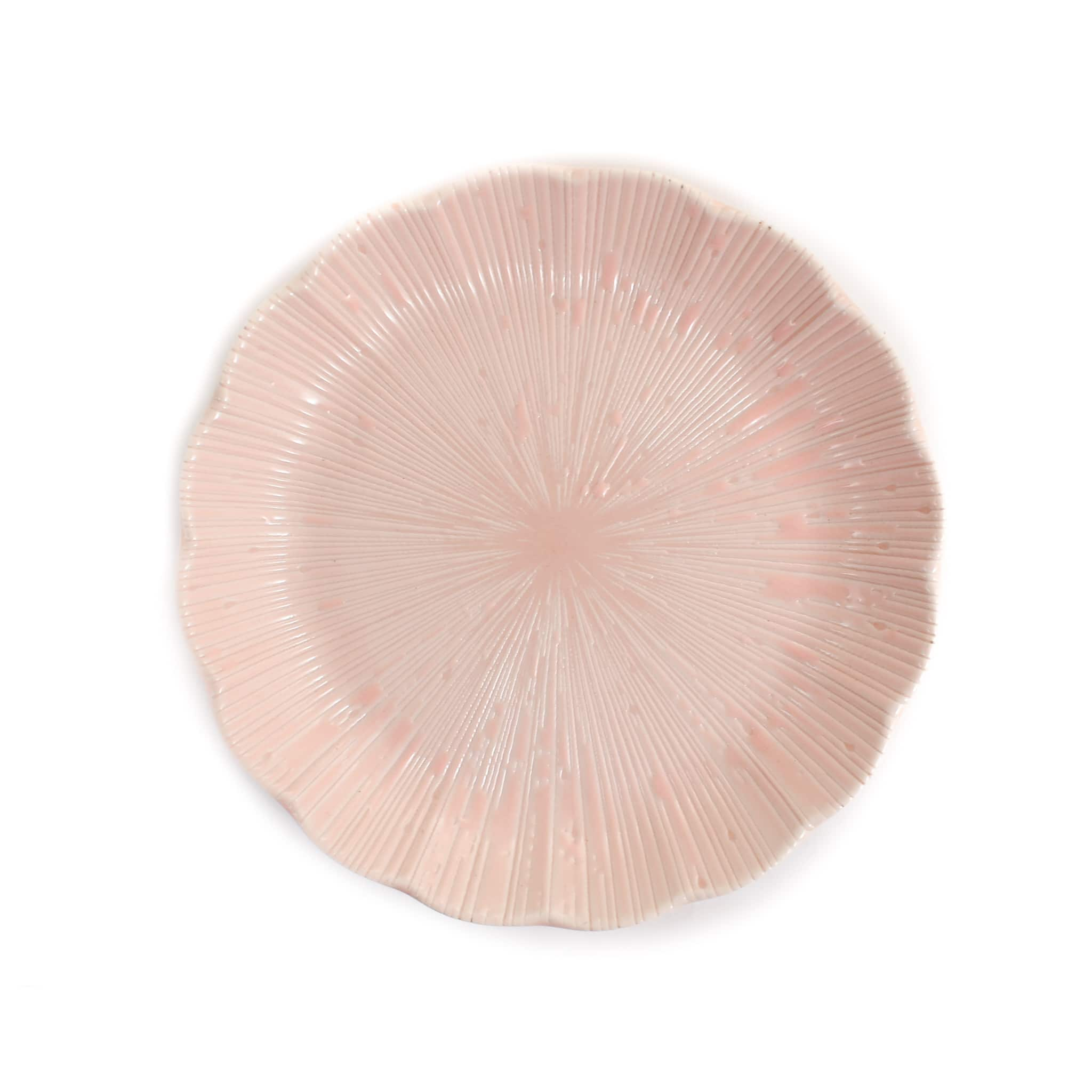 Pink Scalloped Japanese Small Plate, 16cm