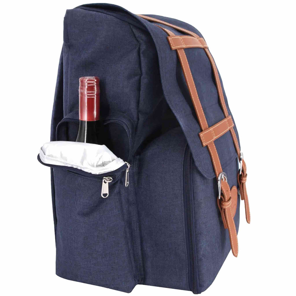 Escapade Navy Picnic Backpack, 4 Person