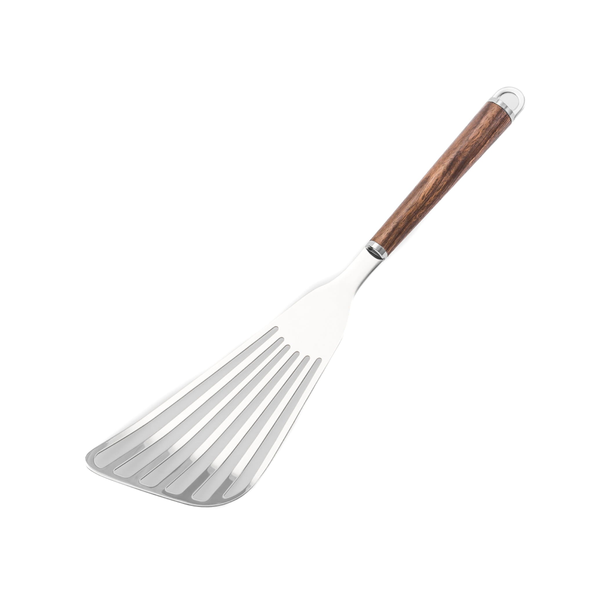 Wood Handle Stainless Steel Slotted Spatula