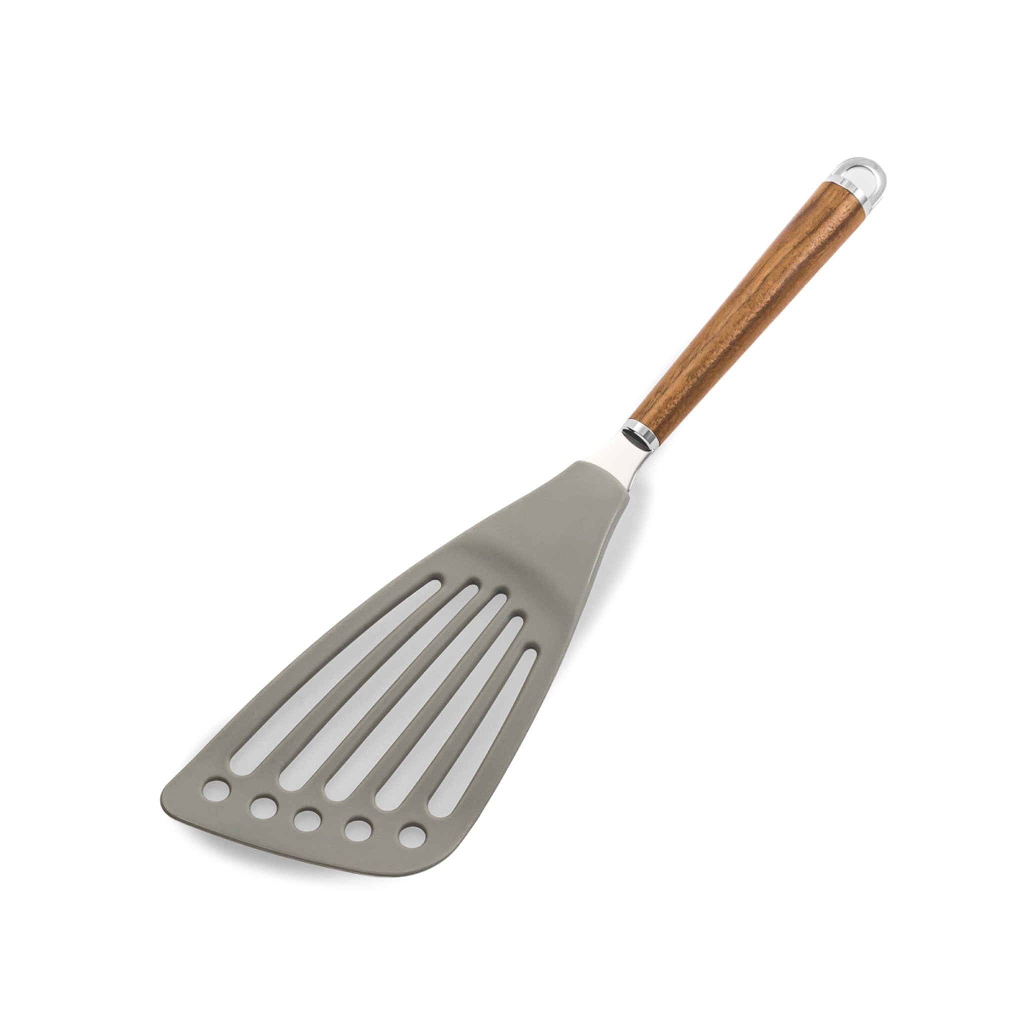 Wood Handle Nylon Slotted Spatula