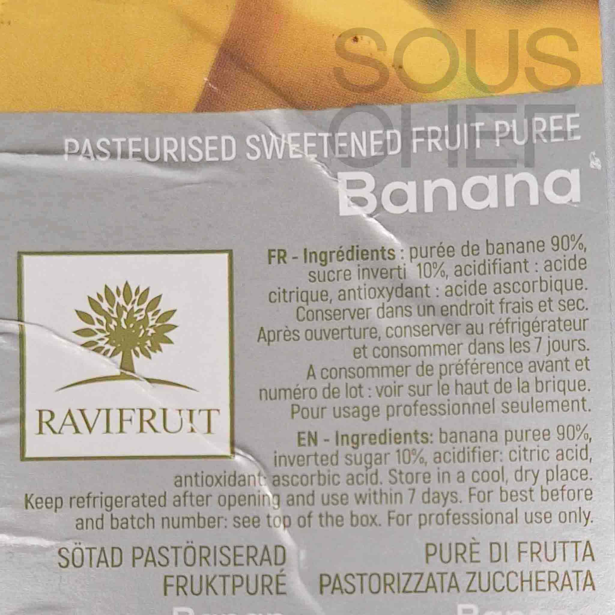 Ravifruit Banana Puree, 1 Litre