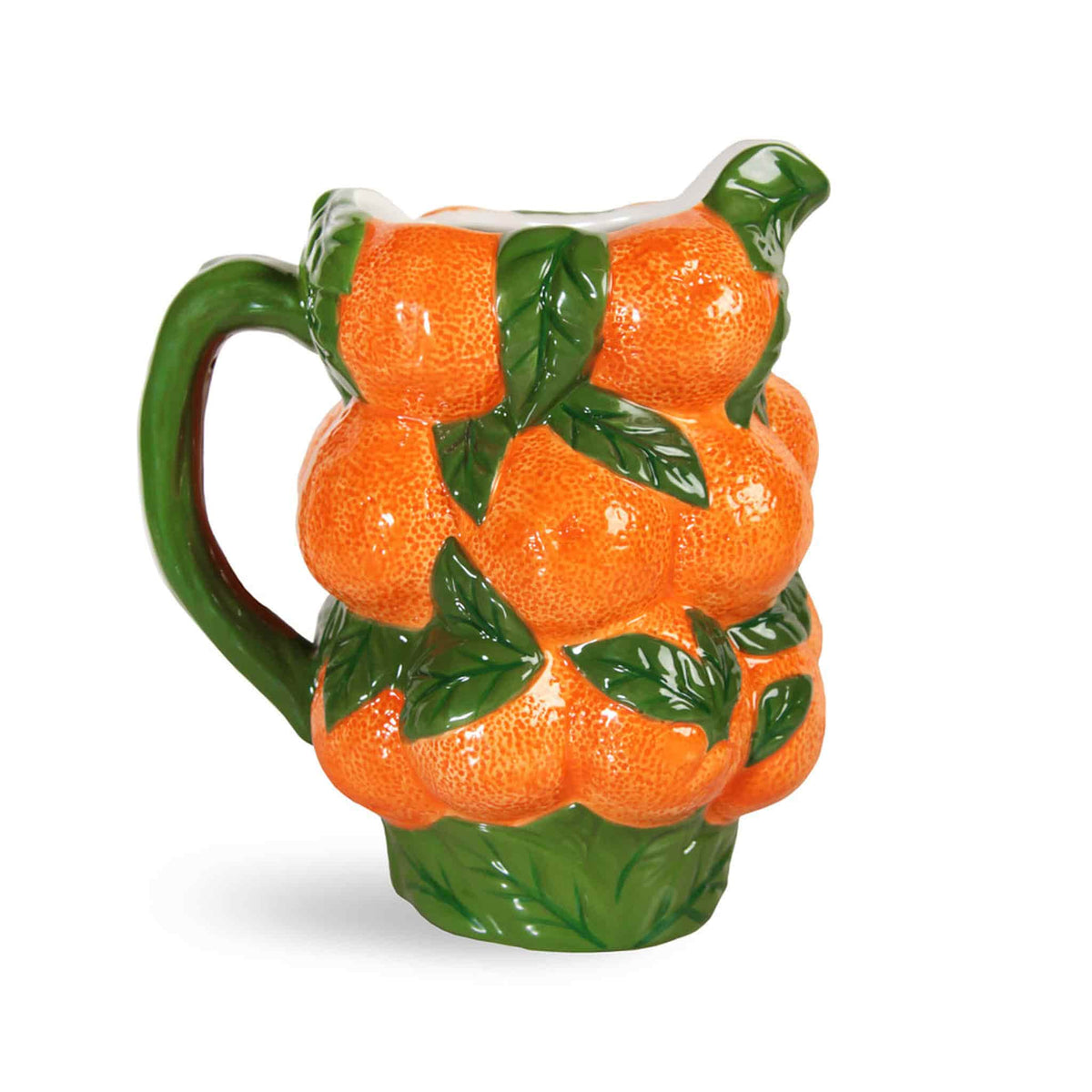 Luca Leopard Orange Ceramic Milk Jug