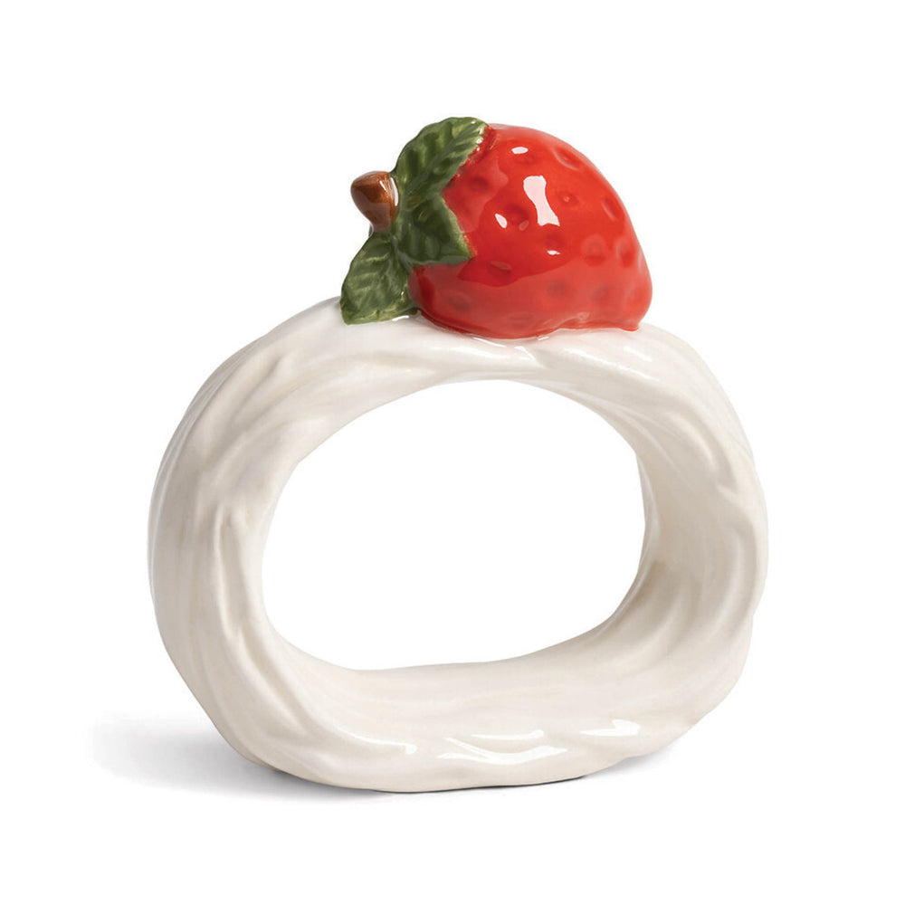 Set of 4 Ceramic Fruit Napkin Holders