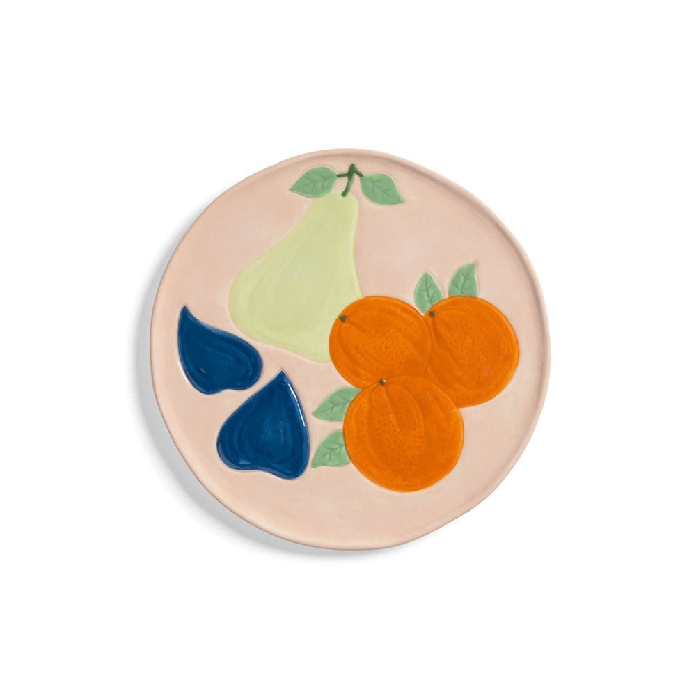 Set of 4 Assorted Fruit Side Plates, 16cm