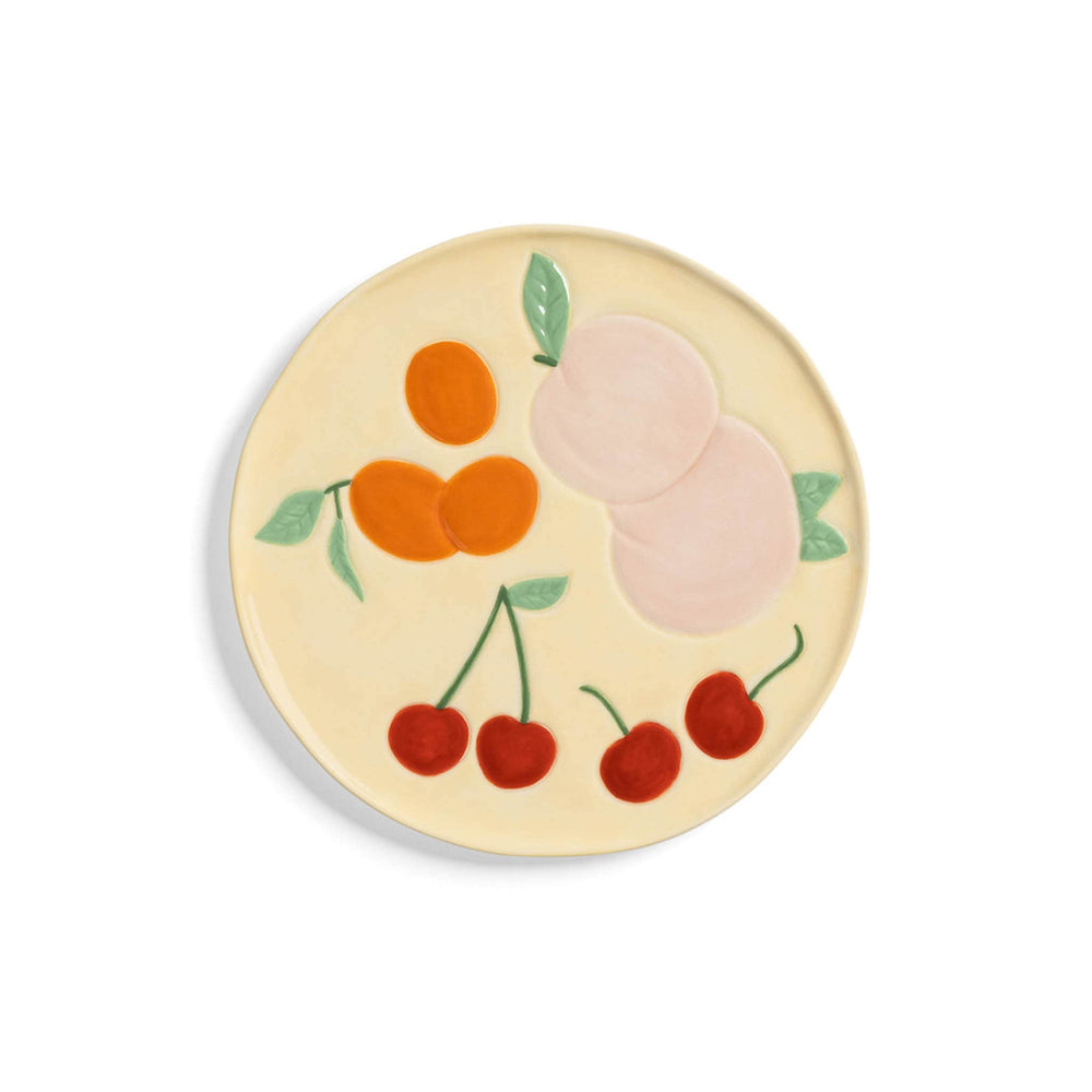 Set of 4 Assorted Fruit Side Plates, 16cm