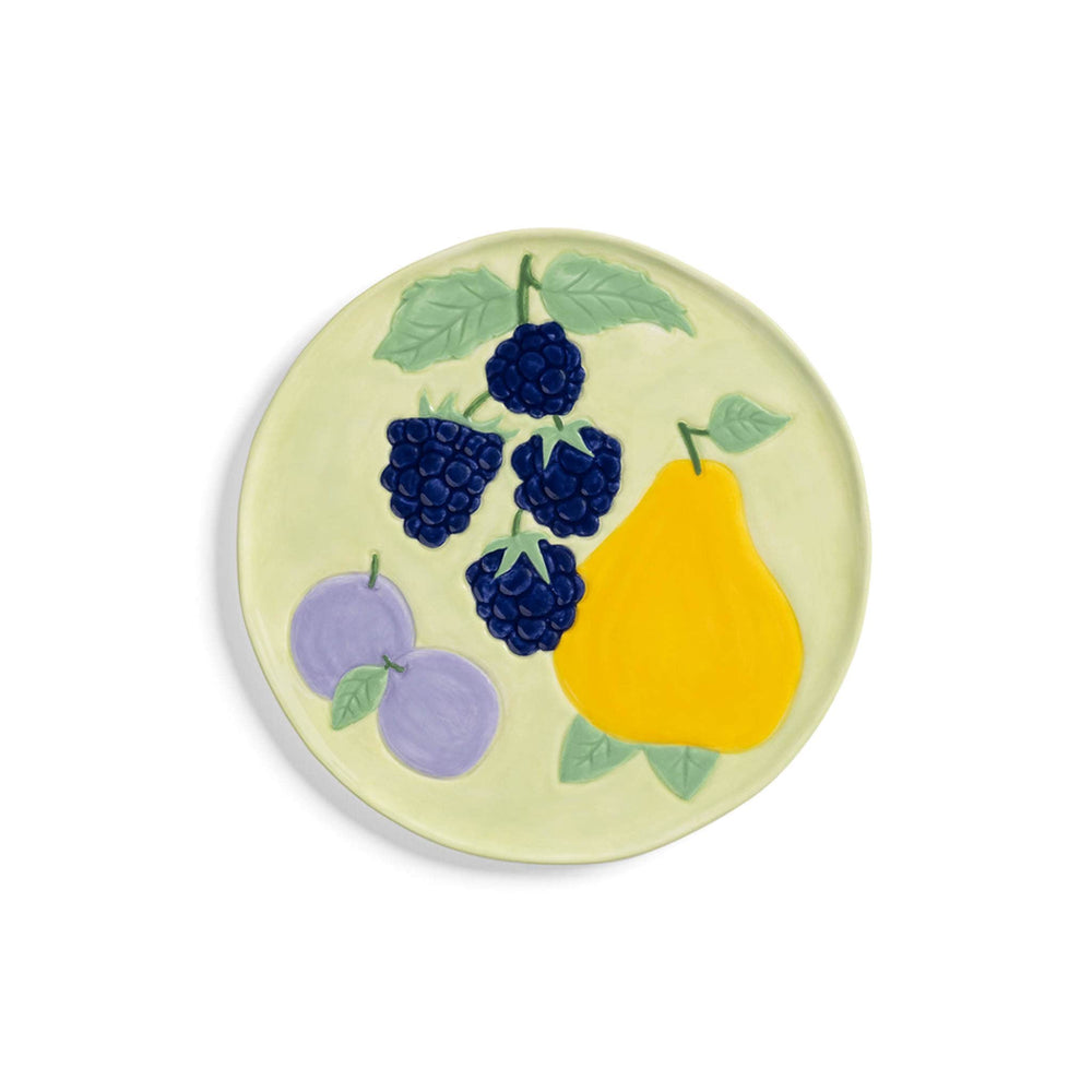 Set of 4 Assorted Fruit Side Plates, 16cm