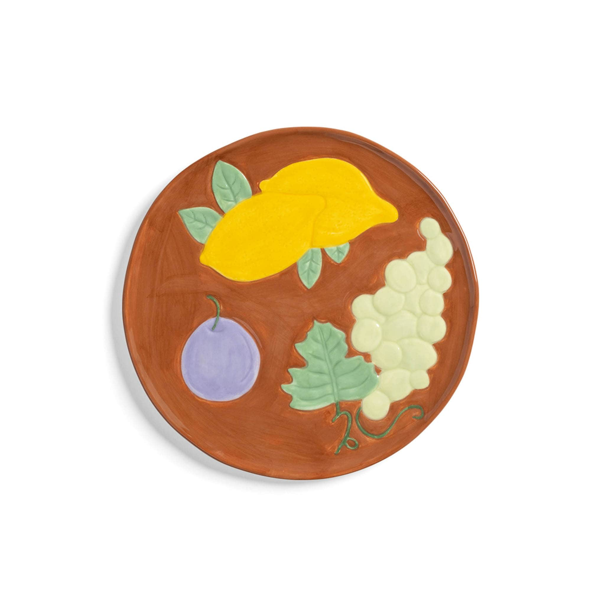 Set of 4 Assorted Fruit Side Plates, 16cm