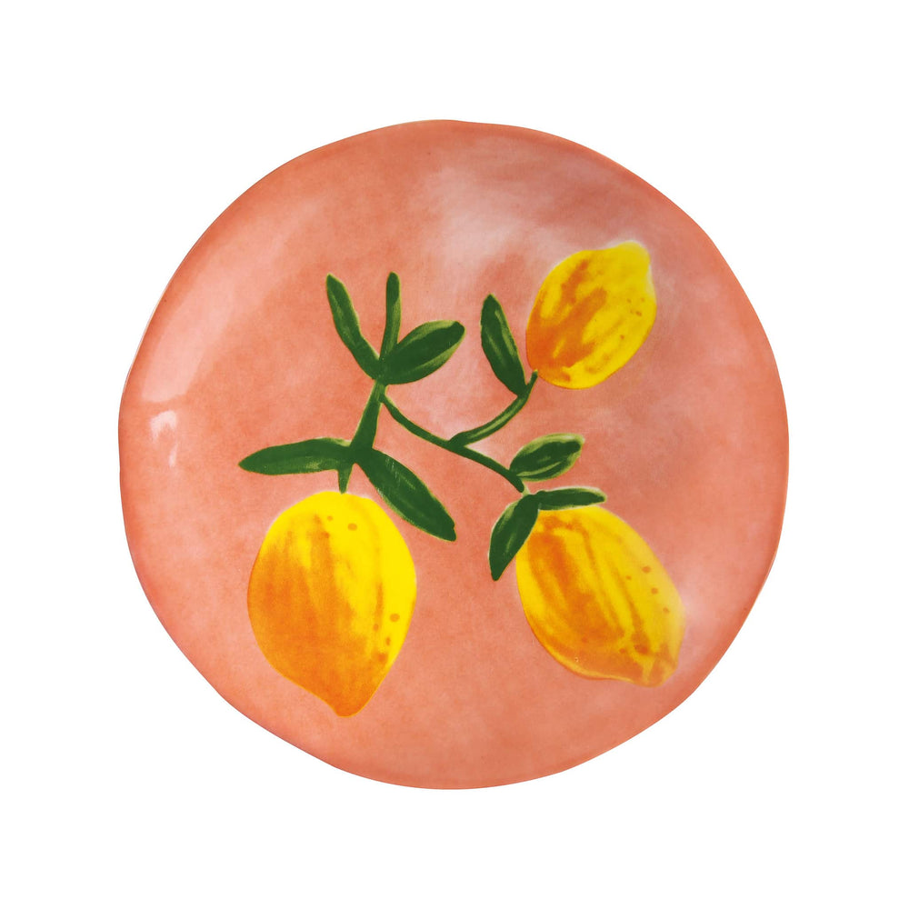 Set of 4 Lemon Side Plates, 16cm