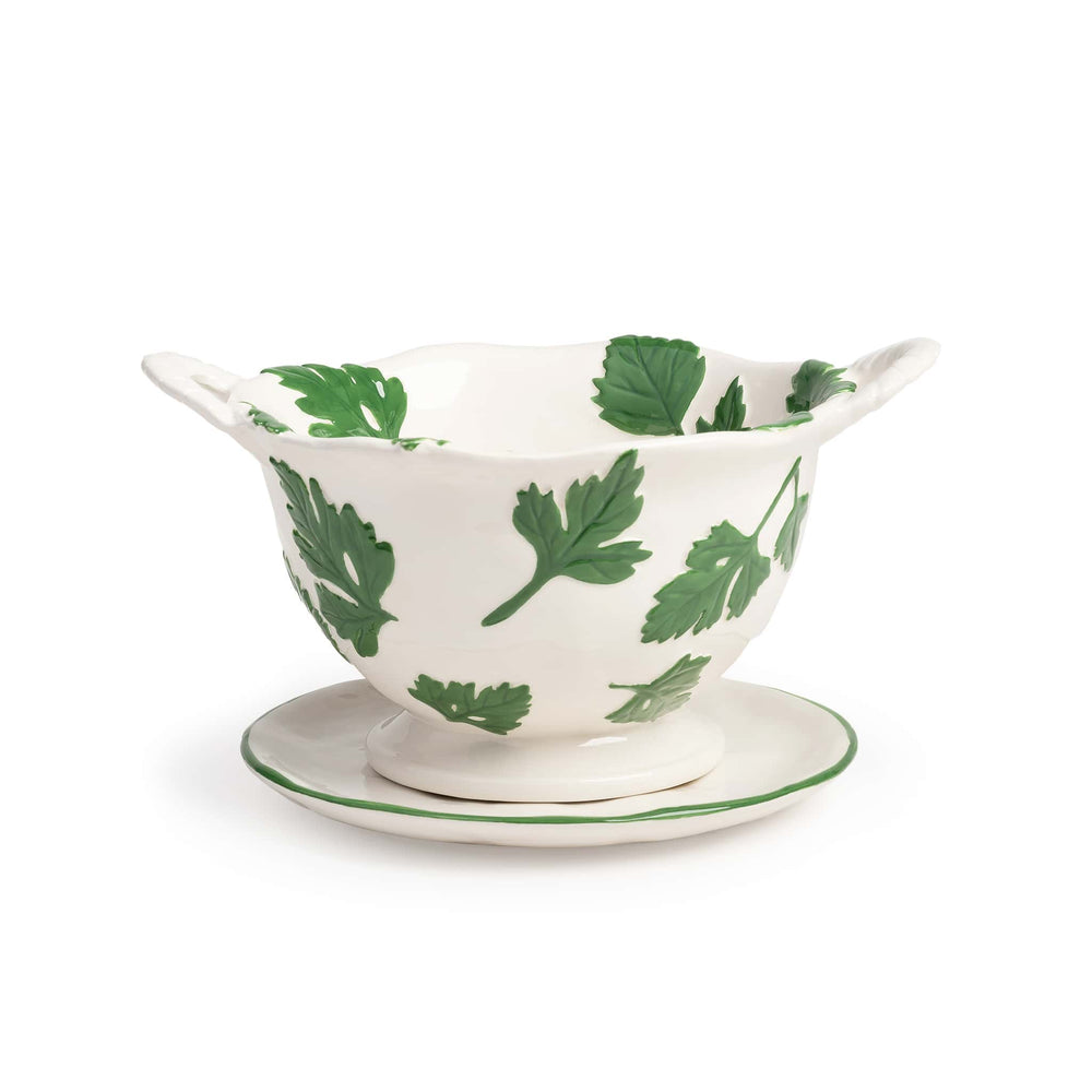 Porcelain Parsley Colander, 19.5cm