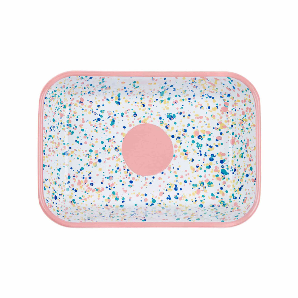 Pink Dot Enamel Roasting & Serving Dish