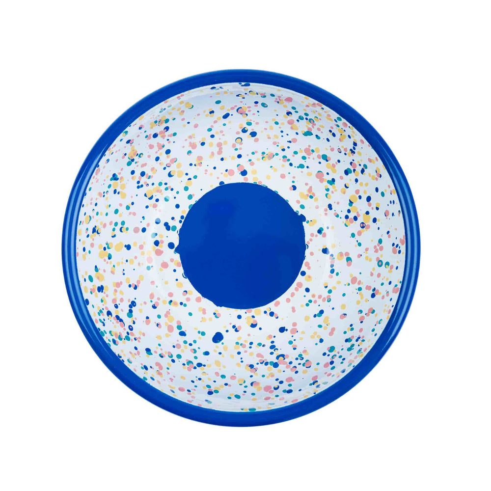 Blue Dot Enamel Salad Bowl