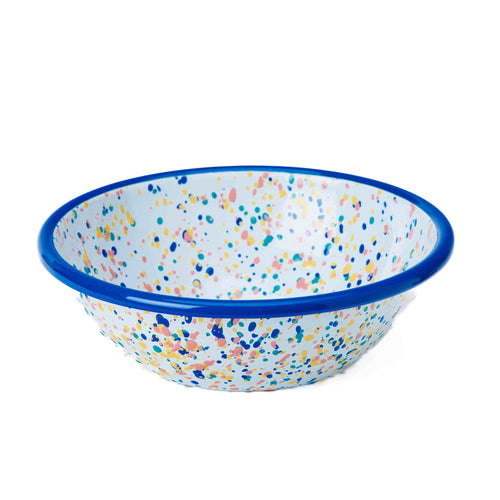 Blue Dot Enamel Salad Bowl