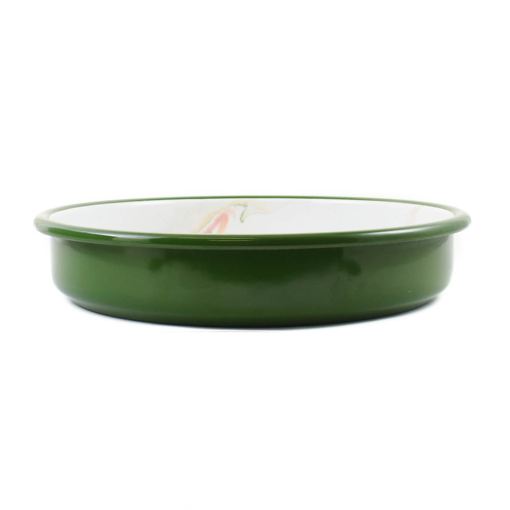 Green Marble Enamel Round Roasting & Serving Dish, 28cm