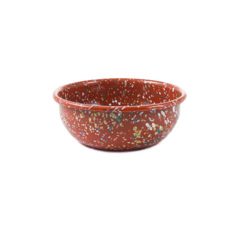 Kapka x Sous Chef Rust Splatter Enamel Shallow Bowl, 14cm