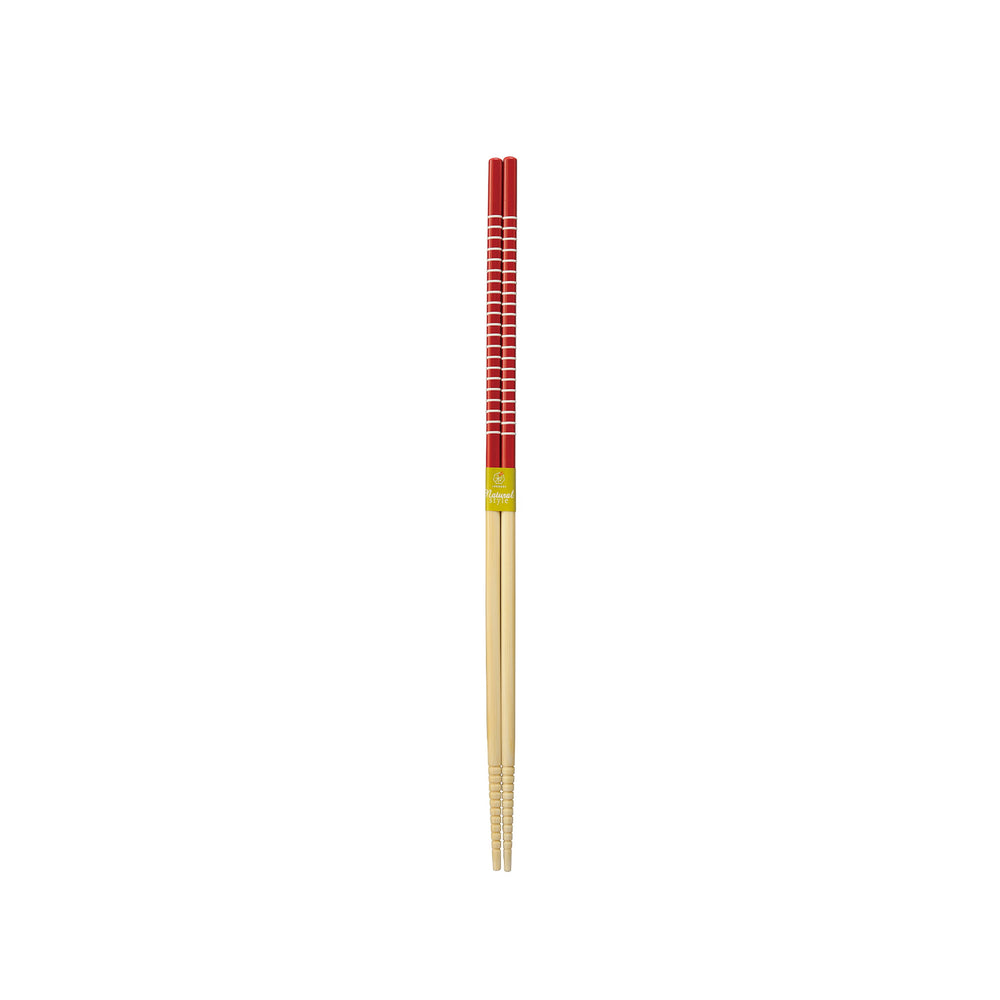 Japanese Red Stripe Cooking Chopsticks, 33cm